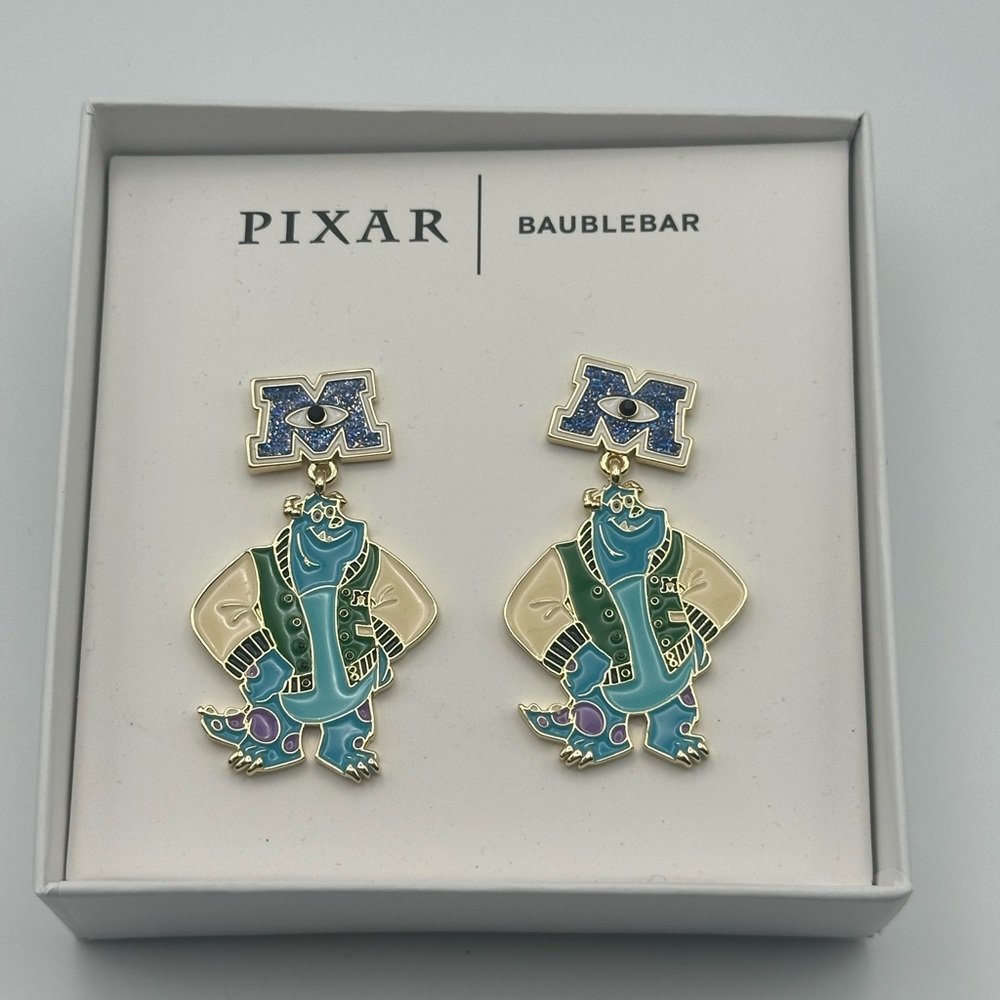 BaubleBar Pixar Monsters University Earrings - Blue and Gold